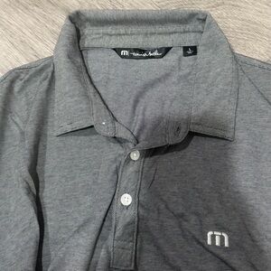 Travis Mathew Gray Polo Shirt Classic Design